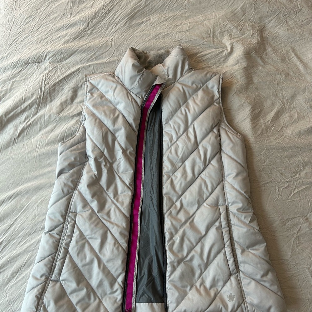 Women's Gray Quilted Vest